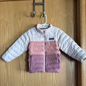 Patagonia Better Sweater Pink Gradient Colorblock Puffer Down Jacket, 4T